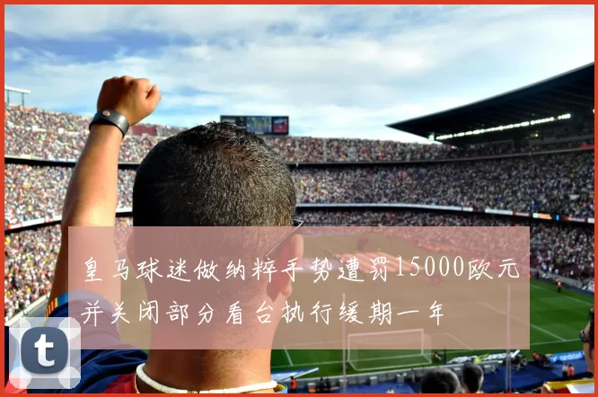 皇马球迷做纳粹手势遭罚15000欧元并关闭部分看台执行缓期一年